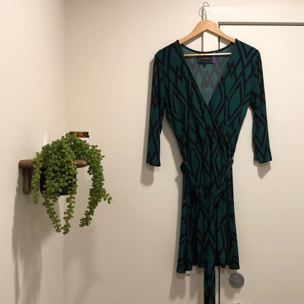 Leota Geometric Pattern knee-length dress